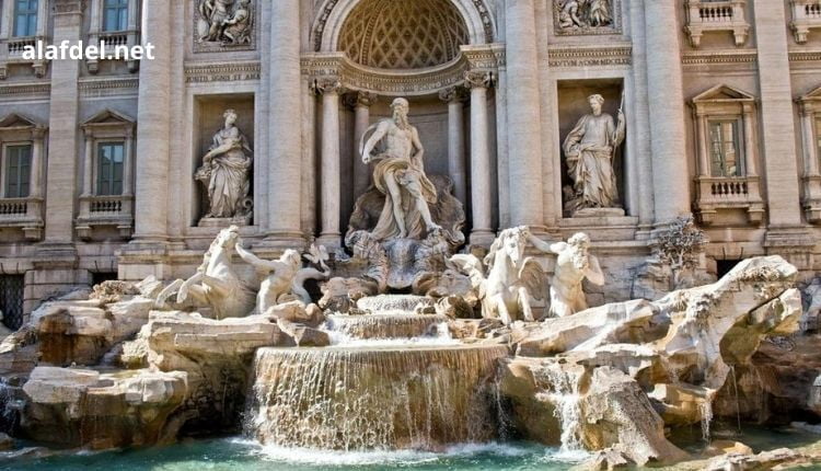 صورة بها أحد الأماكن في مدينة روما City of Rome التي تم تصويرها وهي نافورة تريفي