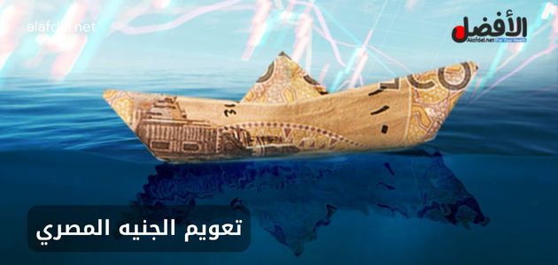 صورة بها جنيه مصري على هيئة مركب بالبحر ضمن الحديث عن تعويم الجنيه المصري Floating the Egyptian pound