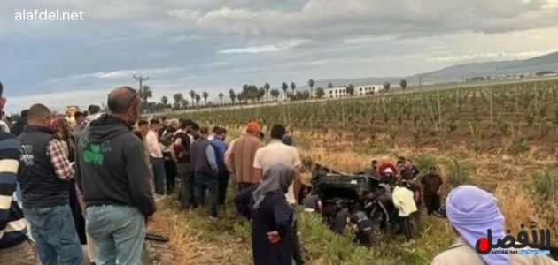 صورة لحادث مرور ضمن الحديث عن وفاة اليوتيوبر الحمصي