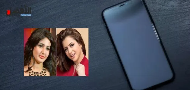 صورة بها شاشة هاتف عليها صورة الفنانة شيما الحاج ضمن الحديث عن مقاطع شيما الحاج porn