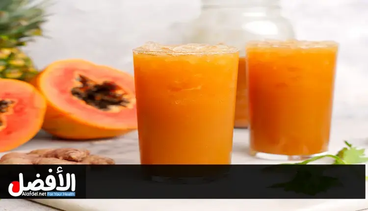 مشروب البابايا بالماء والثلج