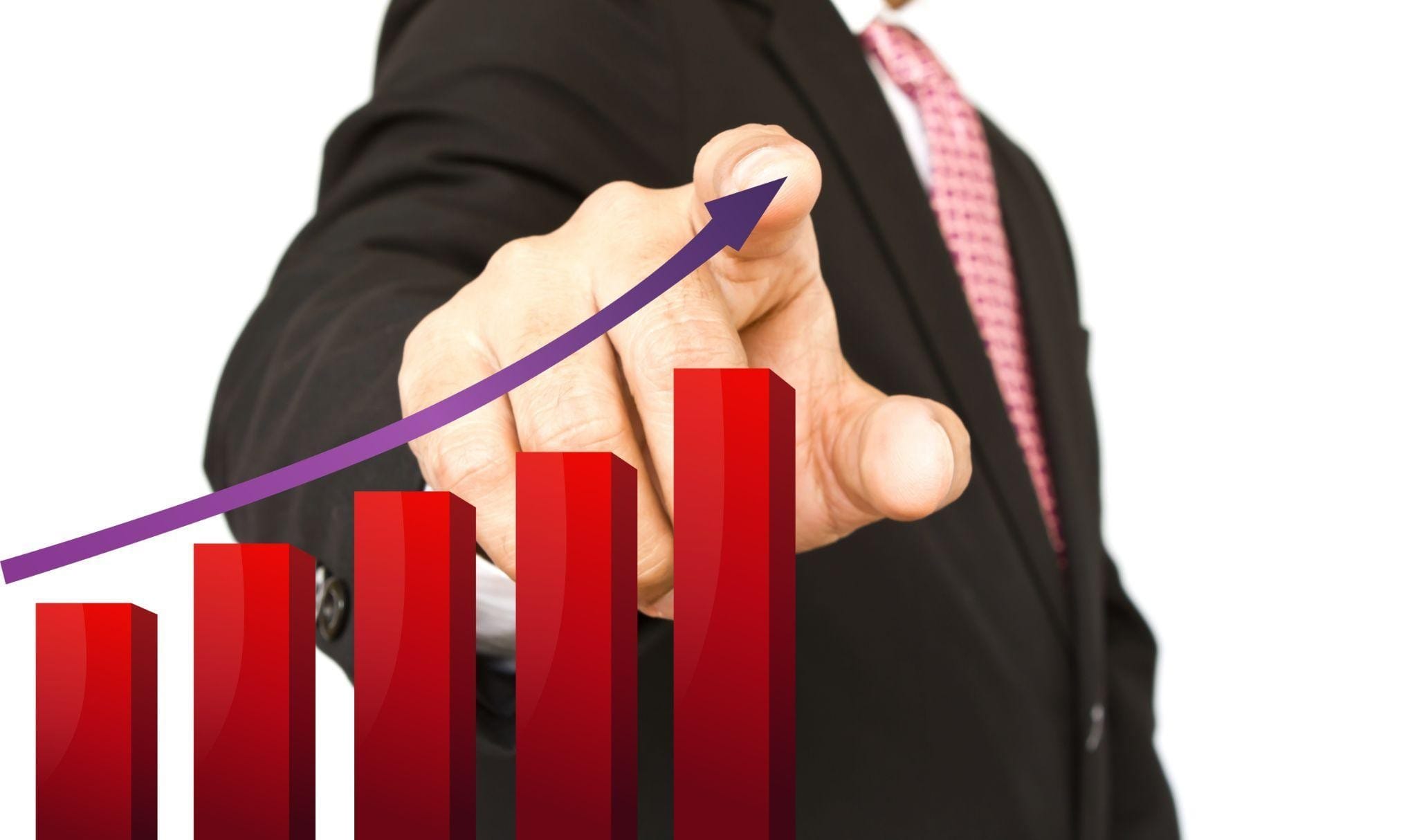 الصورة: رسم بياني يوضح الاتجاه التصاعدي للأعمال | Freepik