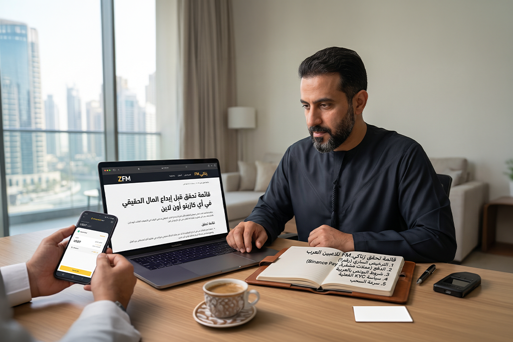 قبل إيداع المال الحقيقي