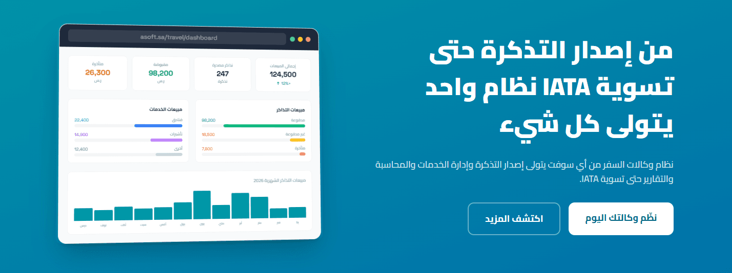 نظام محاسبة لوكلاء السفر في السعودية