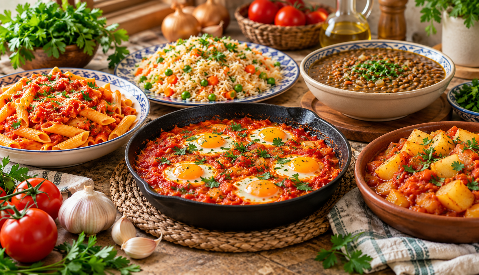 أكلات اقتصادية للغداء بدون لحوم