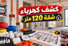 كشف كهرباء شقة 120 متر