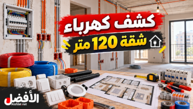 كشف كهرباء شقة 120 متر