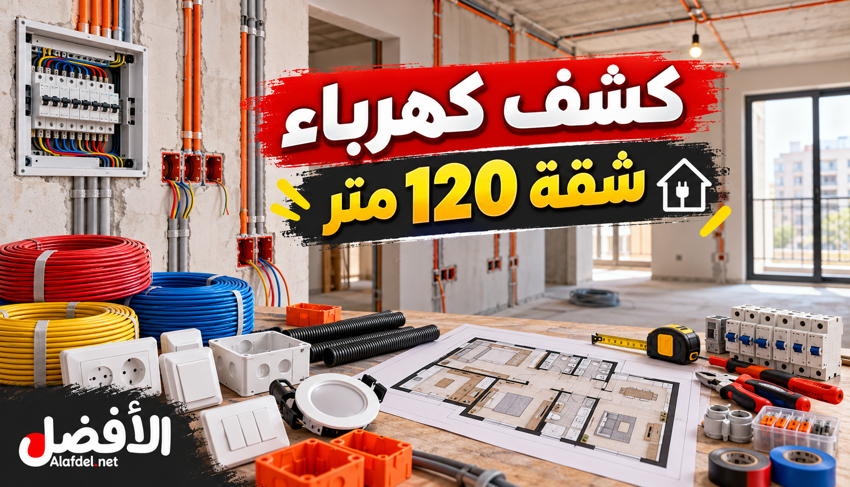 كشف كهرباء شقة 120 متر